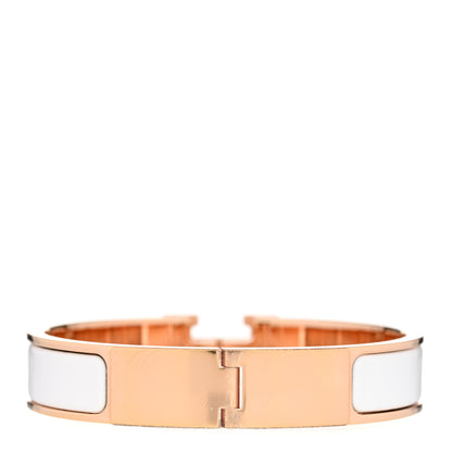 Hermes Enamel Narrow Clic Clac H Bracelet PM White 3 of 5