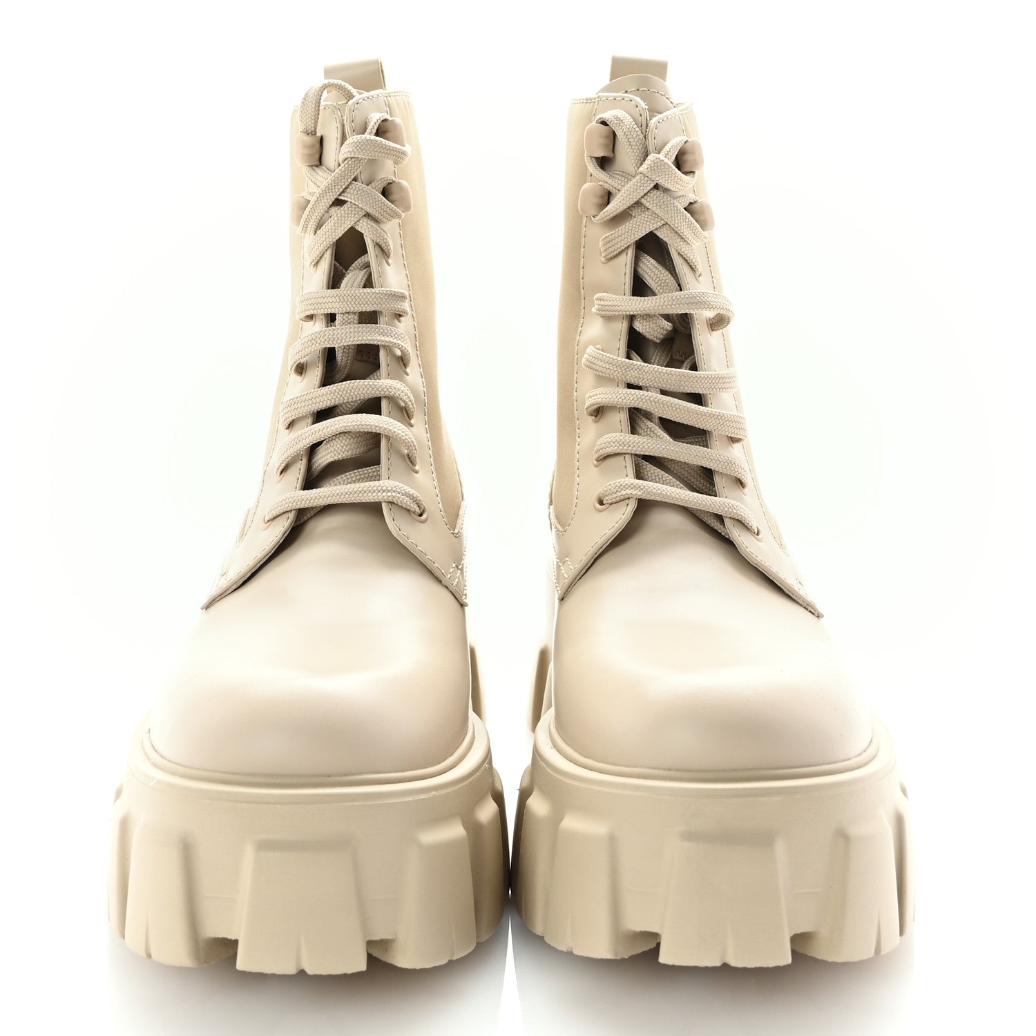 Prada Spazzolato Rois Re-Nylon Metal Triangle Logo Monolith Pouch Pocket 55mm Boots 37.5 Deserto 3 of 10