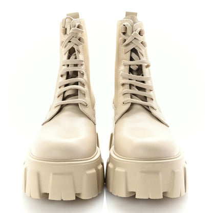 Prada Spazzolato Rois Re-Nylon Metal Triangle Logo Monolith Pouch Pocket 55mm Boots 37.5 Deserto 3 of 10