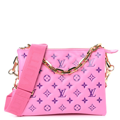 Louis Vuitton Lambskin Embossed Monogram Vuittamins Coussin PM Rose Violet 1 of 11