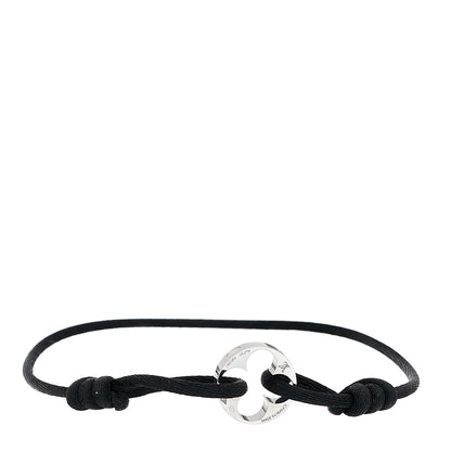 Louis Vuitton 18K White Gold Cord Empreinte Adjustable Bracelet Black 1 of 3