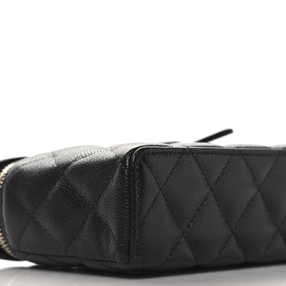 Chanel Caviar Quilted Top Handle Slim Vanity With Chain Black 9 of 11