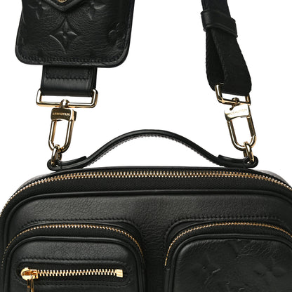 Louis Vuitton Calfskin Monogram Embossed Utility Crossbody Black 9 of 12