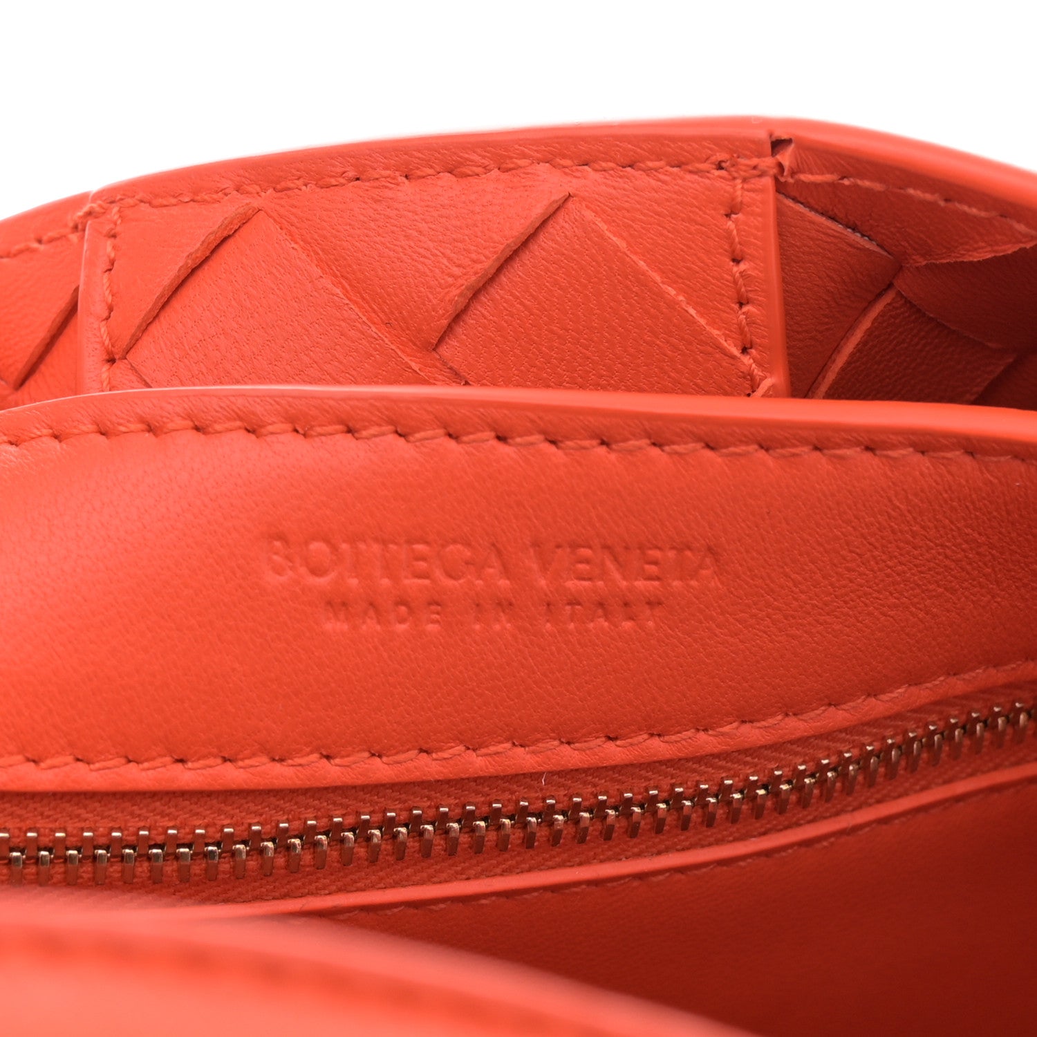Bottega Veneta Nappa Intrecciato Small Andiamo With Chain Shoulder Bag Orange 6 of 9