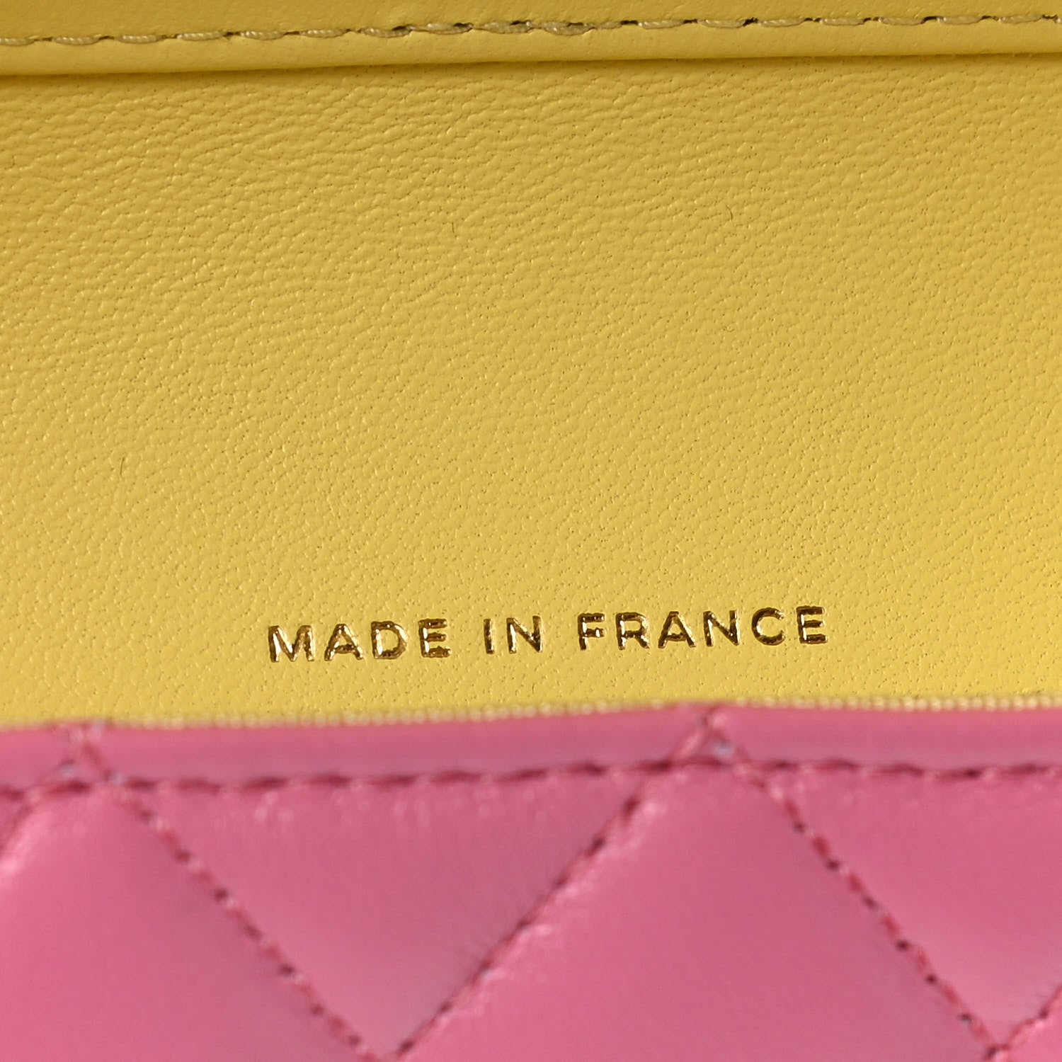 Chanel Lambskin Quilted Glasses Case With Chain Pink Yellow 5 of 12