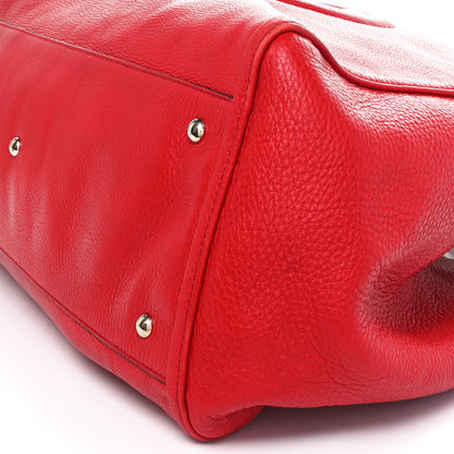 Gucci Pebbled Calfskin Large Soho Shoulder Bag Red 10 of 10
