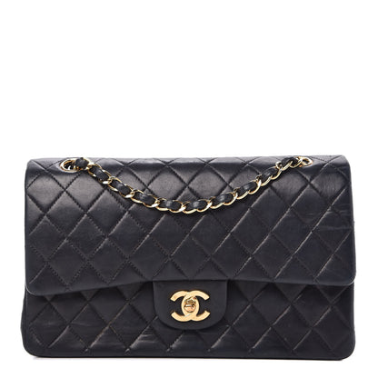 Chanel Lambskin Quilted Medium Double Flap Navy 1 of 10