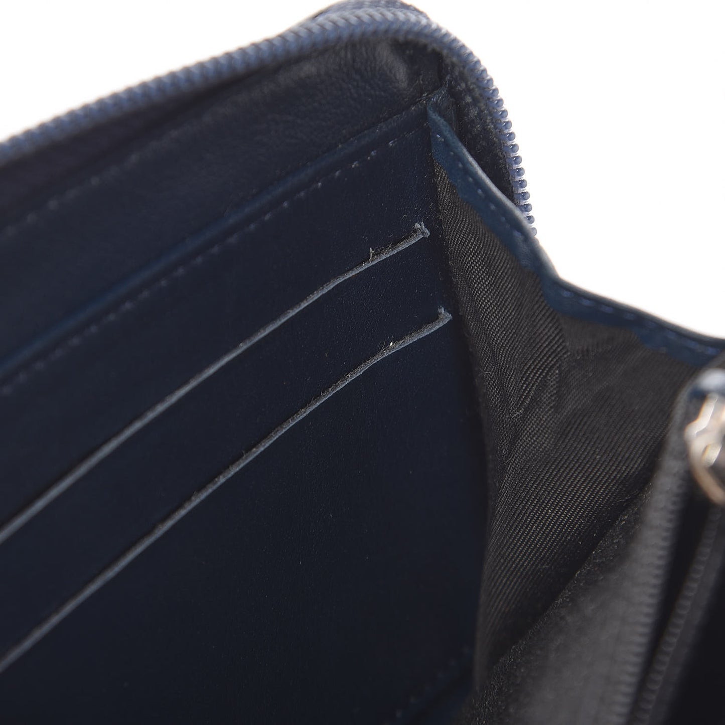 Caviar Large CC Timeless Zip Around Wallet Blue