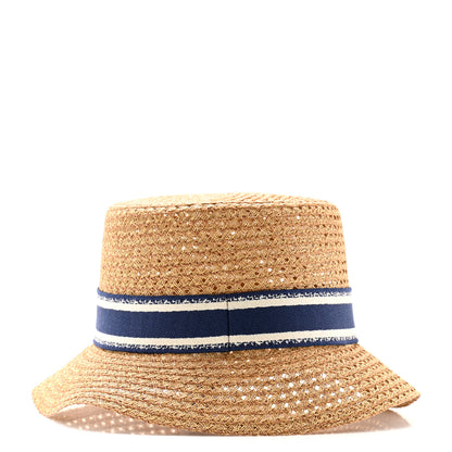 Christian Dior Straw Bucket Hat 57 Natural 6 of 8