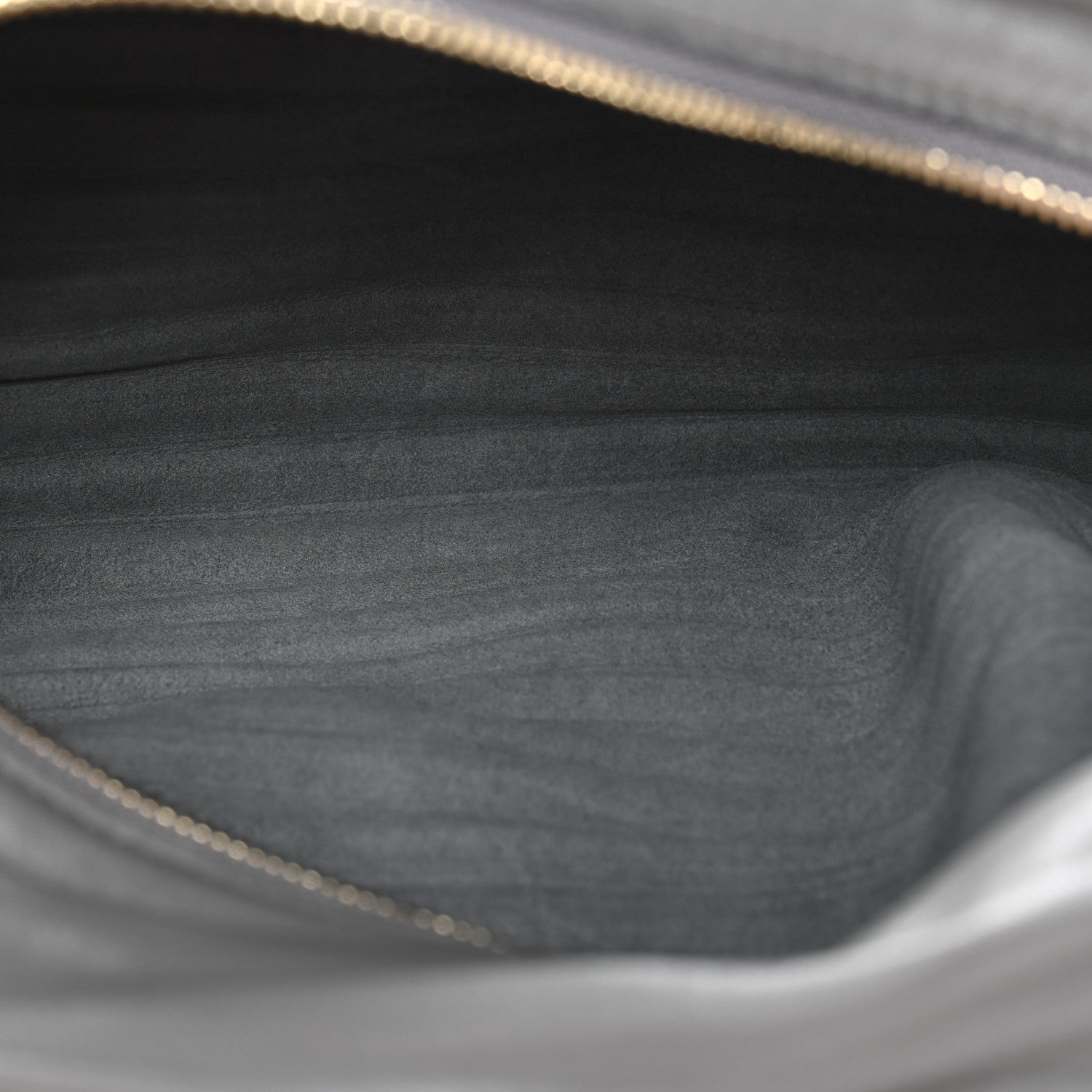 Loewe Lambskin Pleated Bracelet Pouch shoulder Bag Asphalt Grey 5 of 9