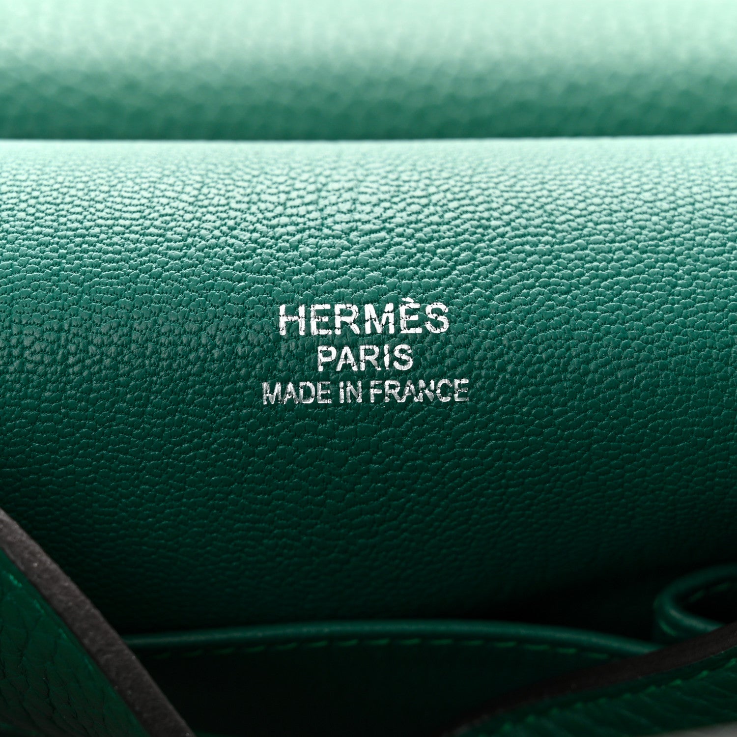 Hermes Taurillon Clemence Jypsiere 34 Malachite 6 of 14