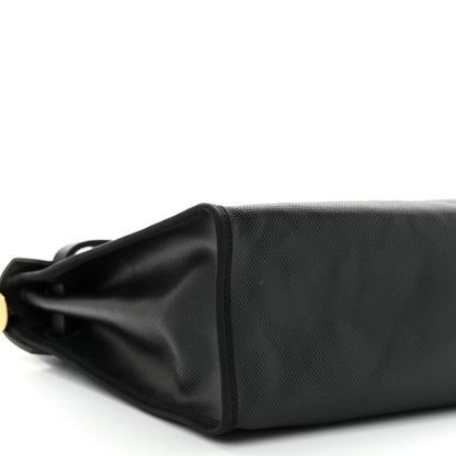Hermes Toile H Berline Vache Hunter Herbag Zip PM 31 Black Ecru 10 of 12