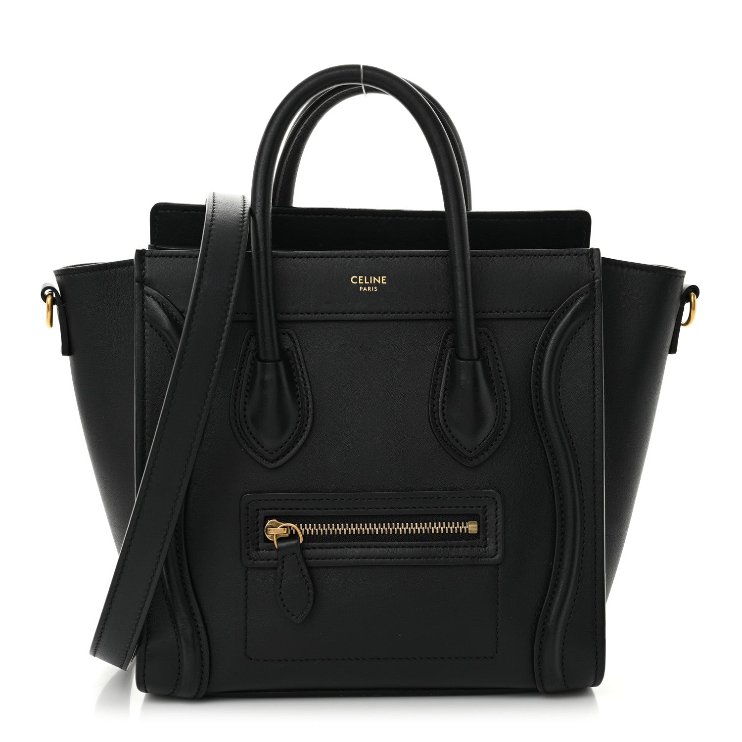 Celine Smooth Calfskin Nano Luggage Black 1 of 13