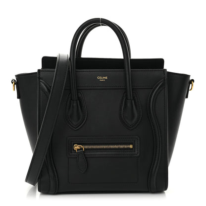 Celine Smooth Calfskin Nano Luggage Black 1 of 13