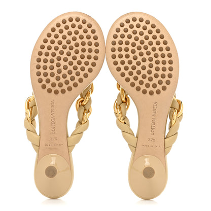 Bottega Veneta Nappa Dot Sandals 37.5 Cane Sugar 5 of 8