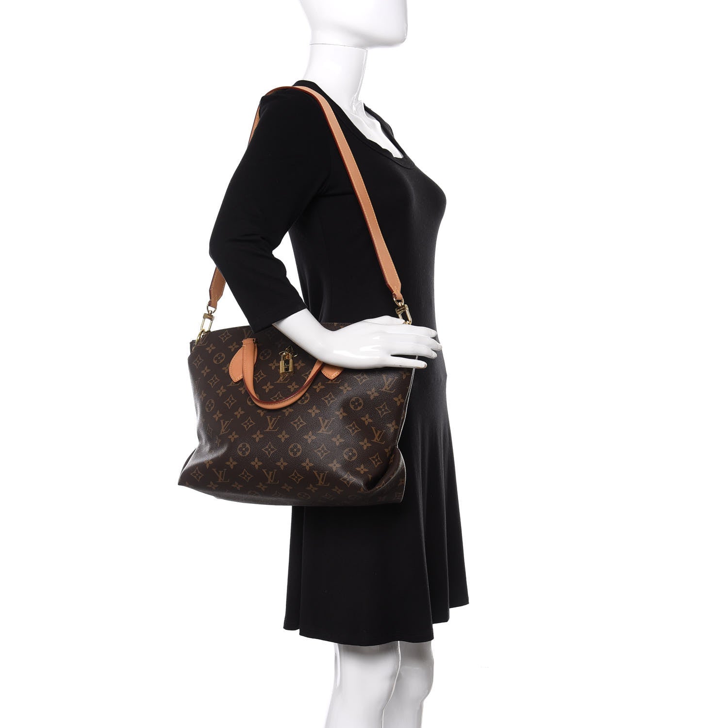 Louis Vuitton Monogram Flower Zipped Tote MM Beige 2 of 11