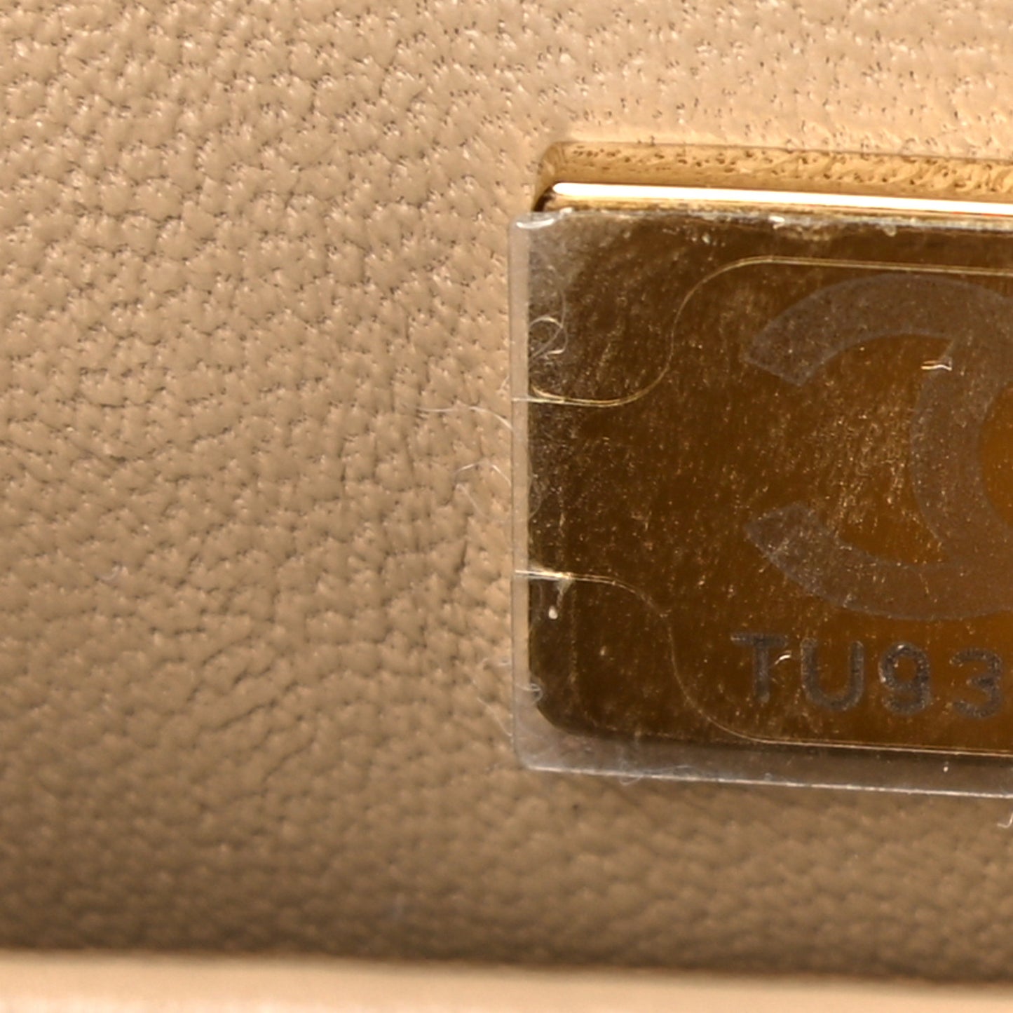 Caviar Lizard Embossed Quilted Extra Mini Coco Handle Flap Dark Beige