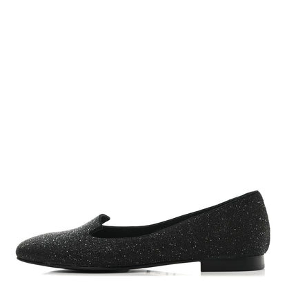 Hermes Glitter Holly Ballerina Flats 38 Black 1 of 7