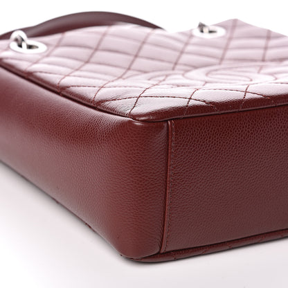 Chanel Caviar Quilted Petit Shopping Tote PST Burgundy 8 of 13