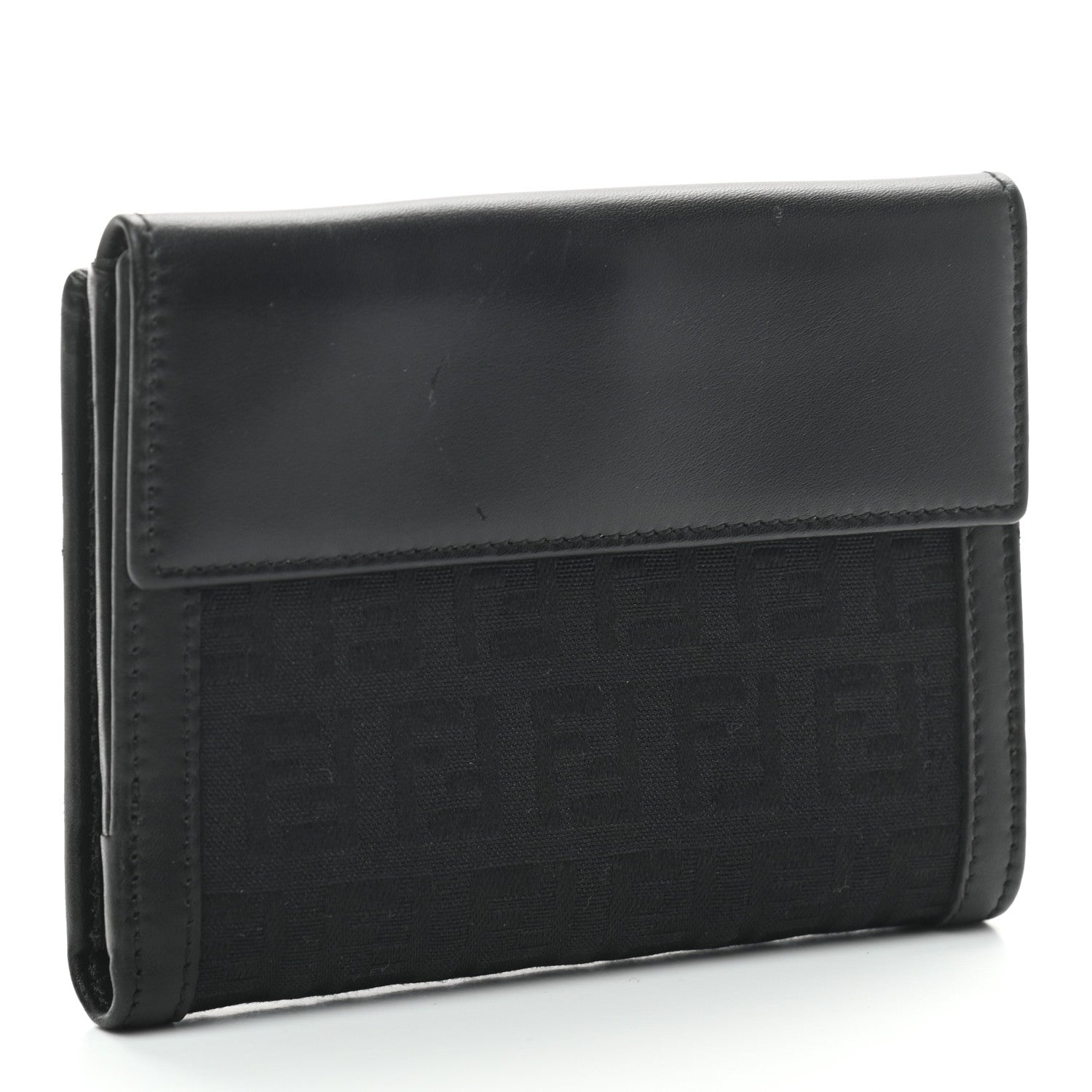 Fendi Zucchino Compact Wallet Black 3 of 8
