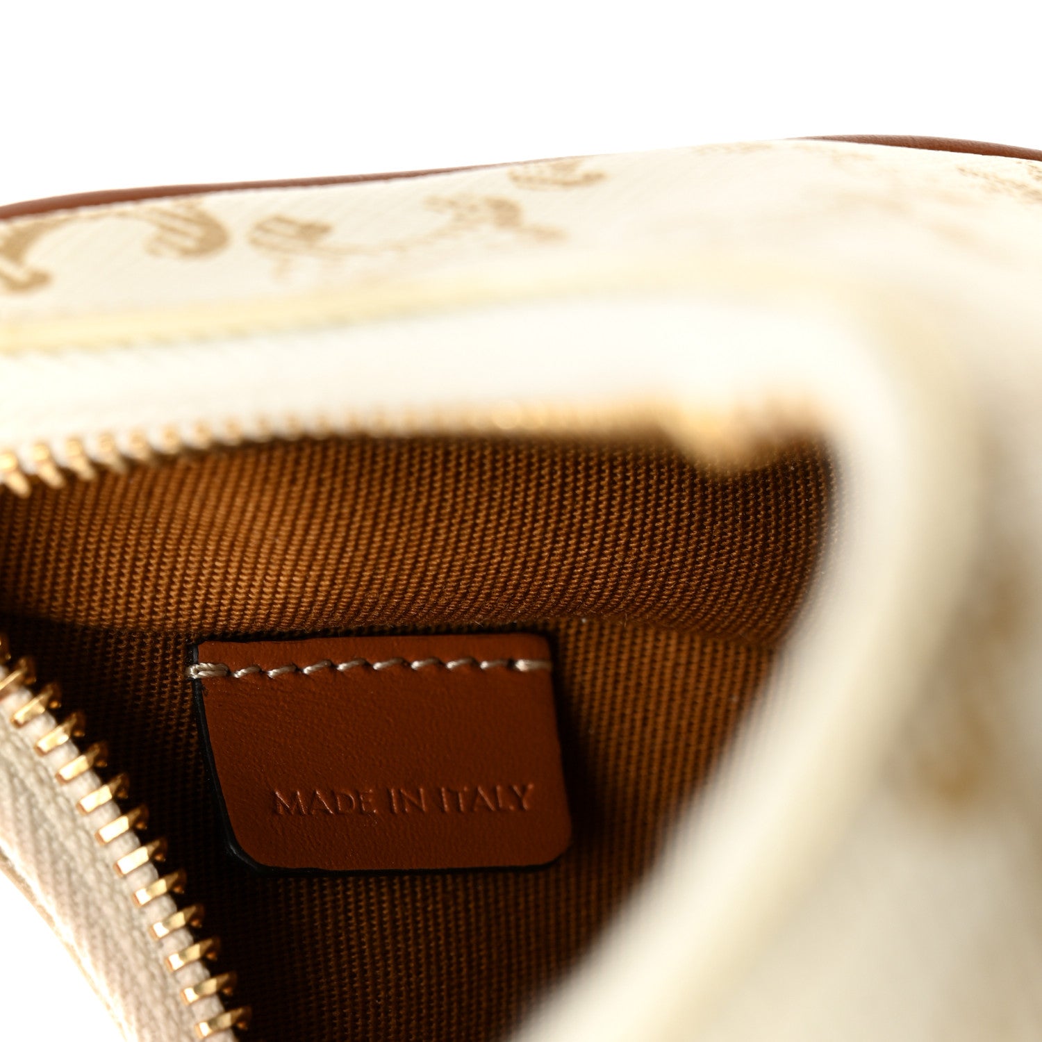 Celine Canvas Calfskin Mini Ava Triomphe Shoulder Bag White 6 of 10