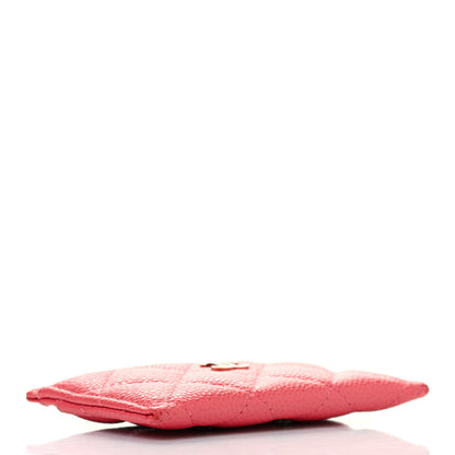 Chanel Caviar Quilted Card Holder Pink 3 of 6