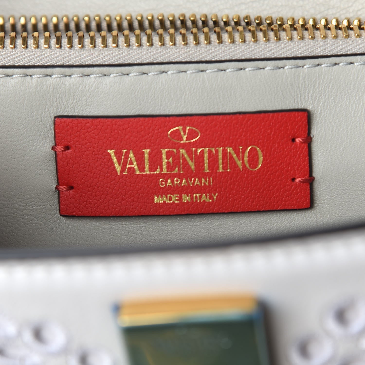 Valentino Garavani Calfskin San Gallo Embroidery Small VSling Bag Optic White 6 of 9