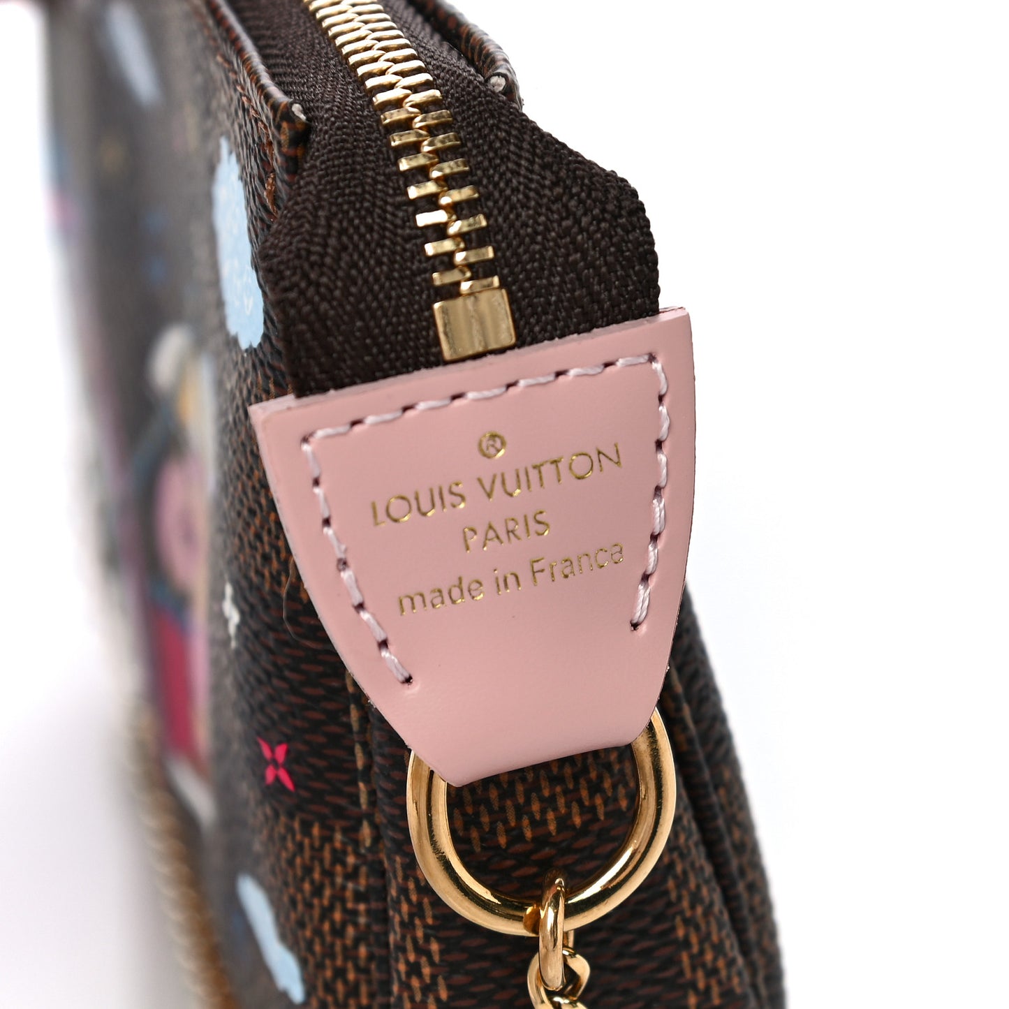 Damier Ebene 2020 Christmas Animation Big Wheel Mini Pochette Accessories Rose Ballerine