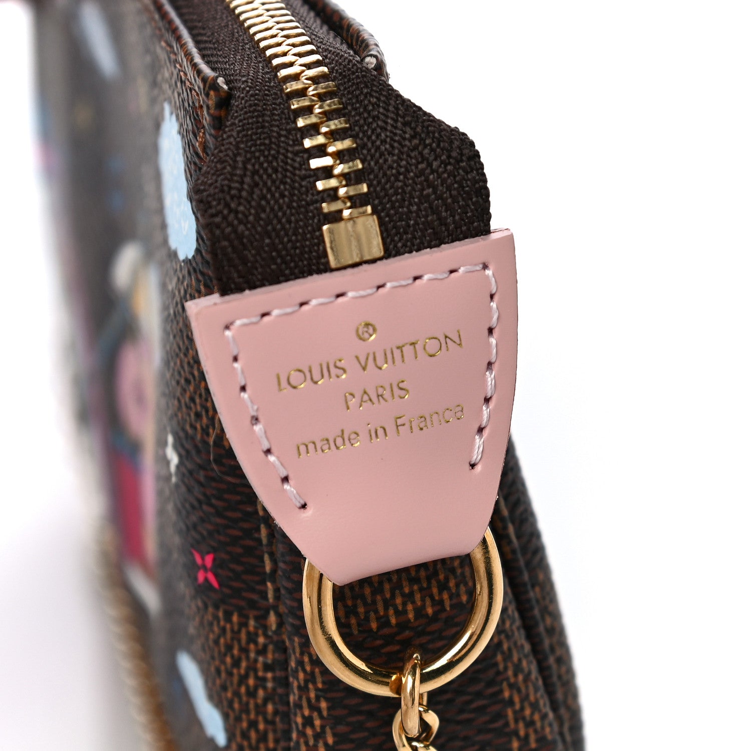 Louis Vuitton Damier Ebene 2020 Christmas Animation Big Wheel Mini Pochette Accessories Rose Ballerine 7 of 12