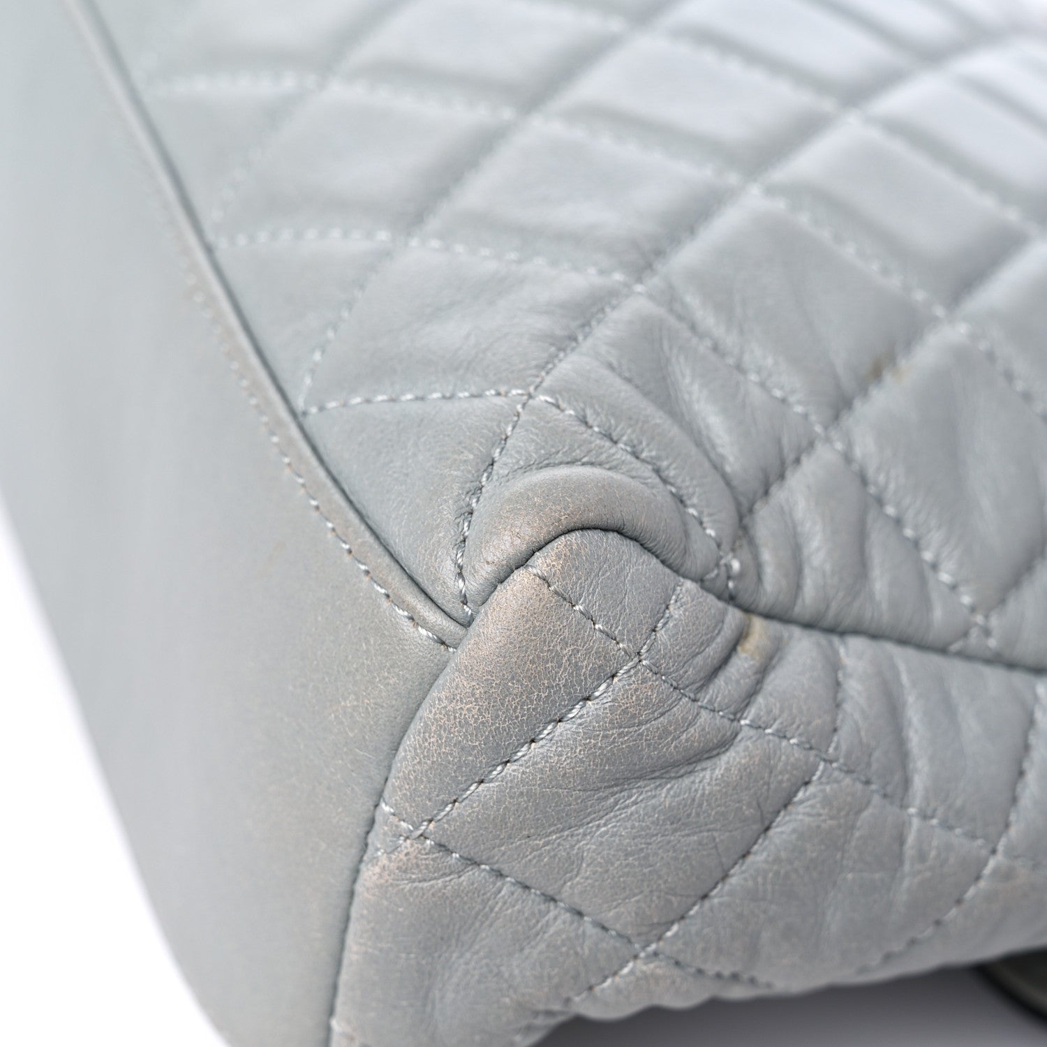 Chanel Lambskin Quilted Mademoiselle East West Flap Light Grey 11 of 15