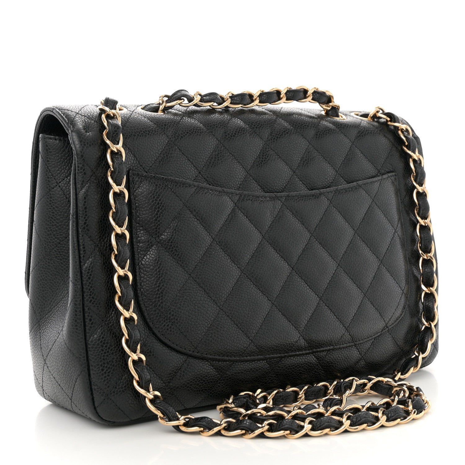 Chanel Caviar Quilted Jumbo Single Flap Black 3 of 11