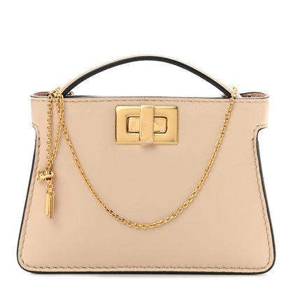 Fendi Nappa Sigma Pico Peekaboo Charm Poudre 1 of 7