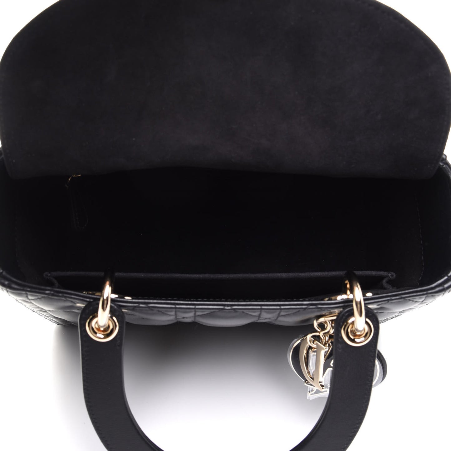 Lambskin Cannage Medium Lady Dior Black