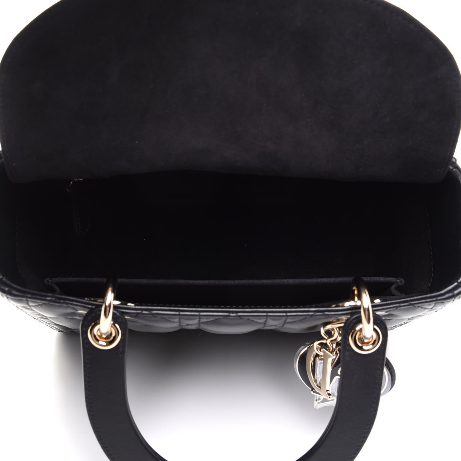 Christian Dior Lambskin Cannage Medium Lady Dior Black 5 of 13