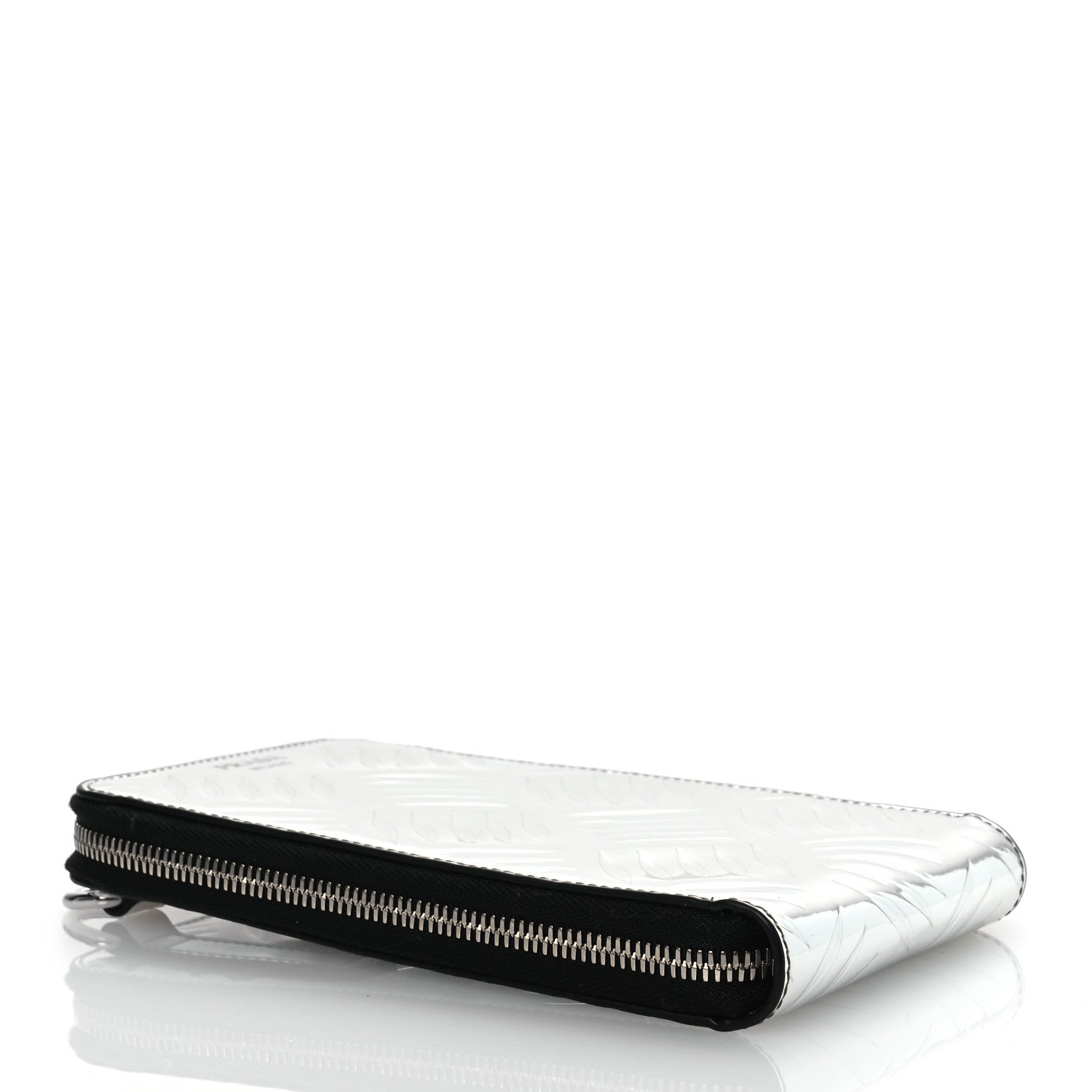 Prada Spazzolato Embossed Phone Crossbody Pouch Argento 4 of 10
