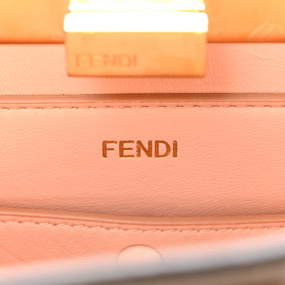 Fendi Vitello King Luxor Shiny Nappa Medium Peekaboo I SEE U East West Satchel White Light Rose 7 of 12