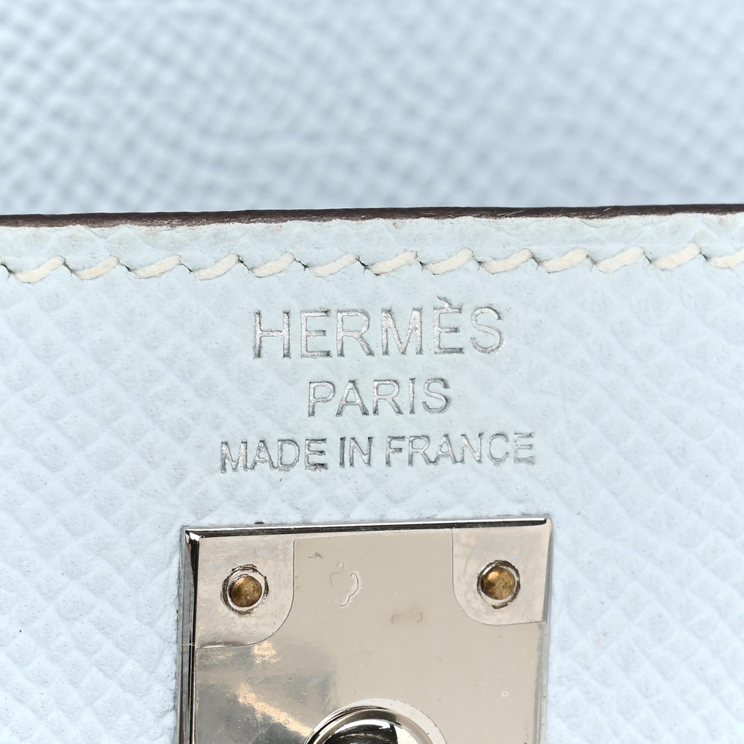 Hermes Epsom Kelly Sellier 25 Bleu Brume 6 of 15