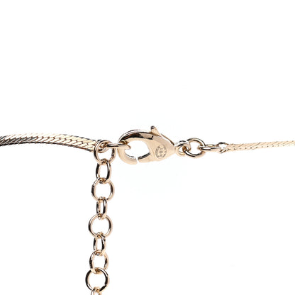 Chanel Crystal Textured CC Pendant Necklace Gold 4 of 7