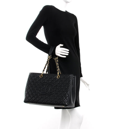Chanel Caviar Quilted XL Grand Shopping Tote GST Black 2 of 8