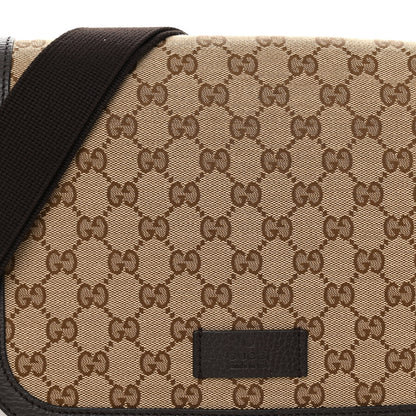 Gucci Monogram Flap Messenger Bag Beige Dark Brown 8 of 10