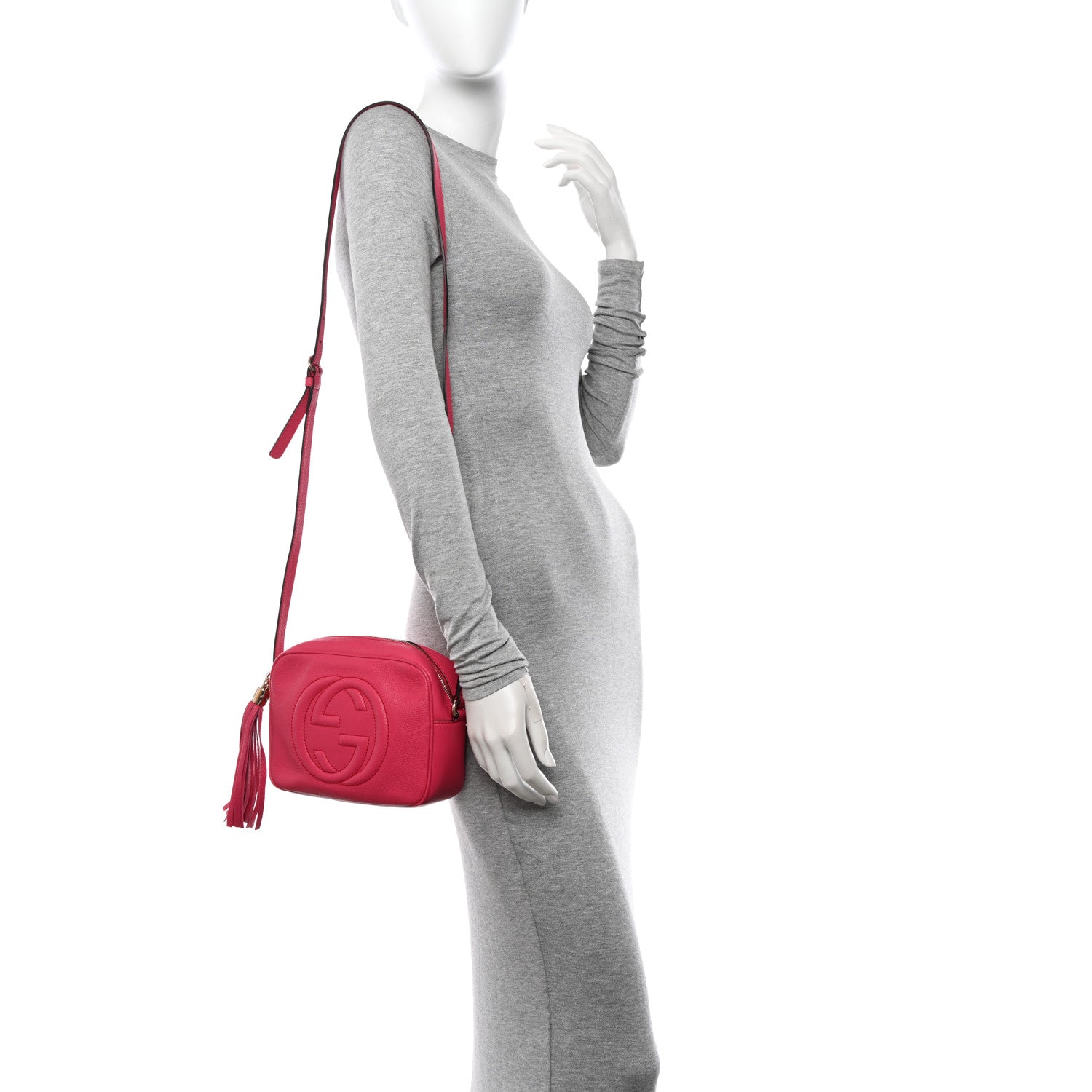 Gucci Pebbled Calfskin Small Soho Disco Bag Pink 2 of 11