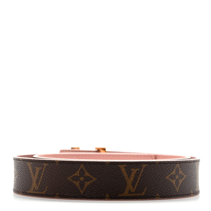 Louis Vuitton Calfskin Monogram 30mm LV Initiales Reversible Belt 80 32 Rose Ballerine 3 of 12