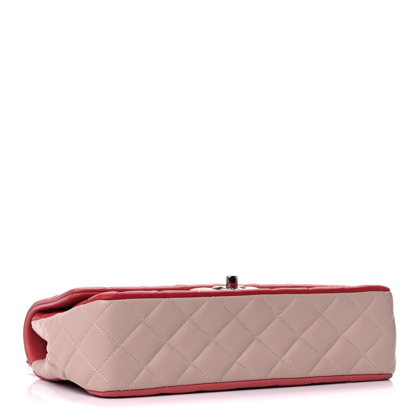 Lambskin Quilted Tri-Color Medium Single Flap Pink