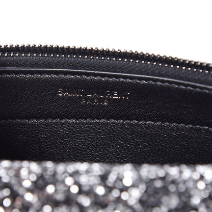 Saint Laurent Metallic Glitter Classic Monogram Kate Tassel Chain Wallet Gun Metal Black 7 of 8