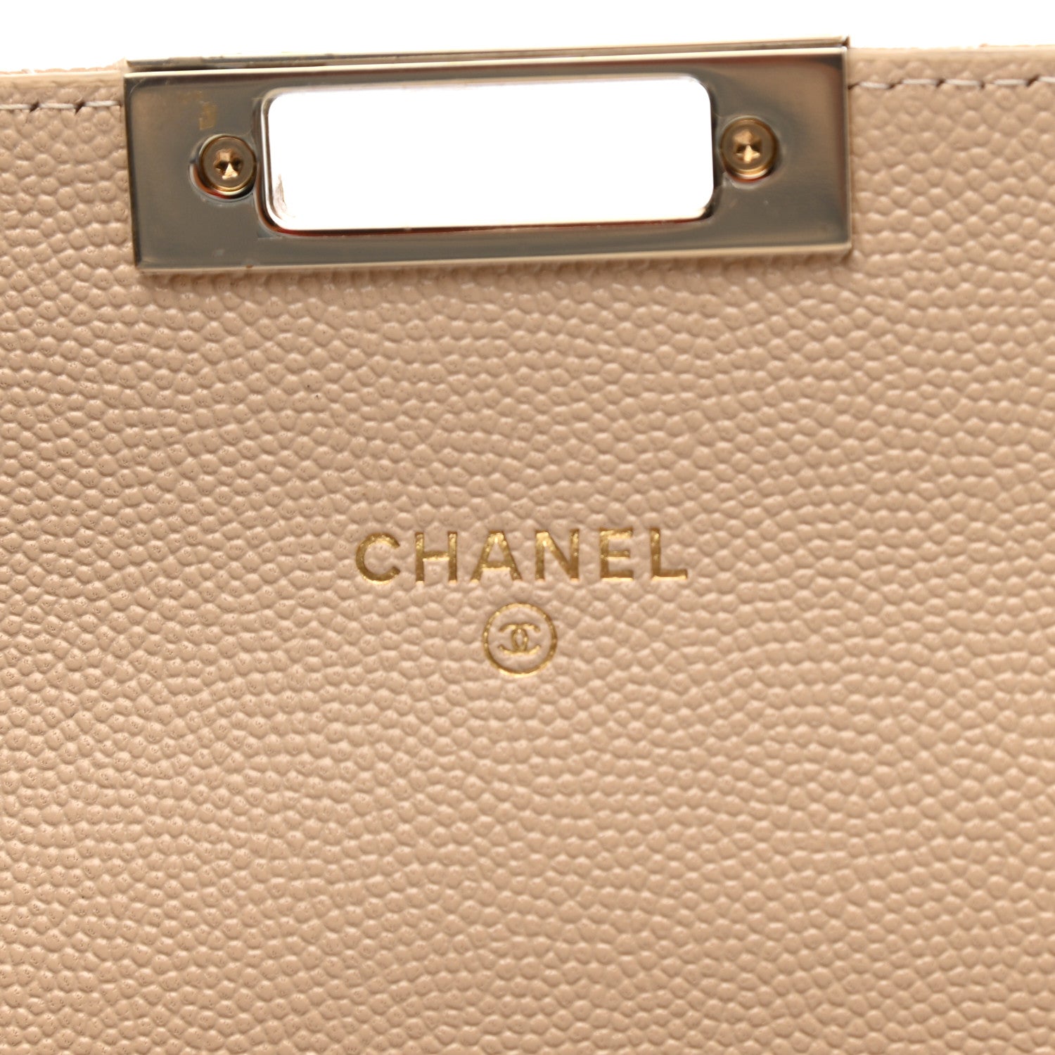 Chanel Caviar Quilted Medium Golden Class Pouch Beige 6 of 9