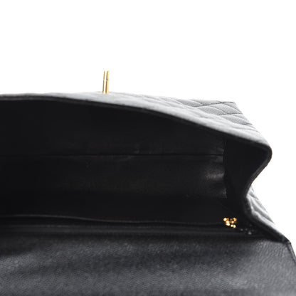 Chanel Caviar Quilted Jumbo Kelly Flap Black 4 of 9