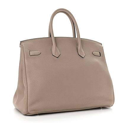 Hermes Taurillon Clemence Birkin 35 Gris Tourterelle 2 of 9
