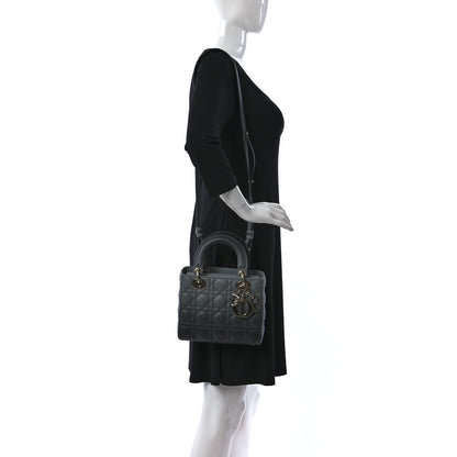 Christian Dior Lambskin Cannage Gradient Small My ABCDior Lady Dior Grey 2 of 9