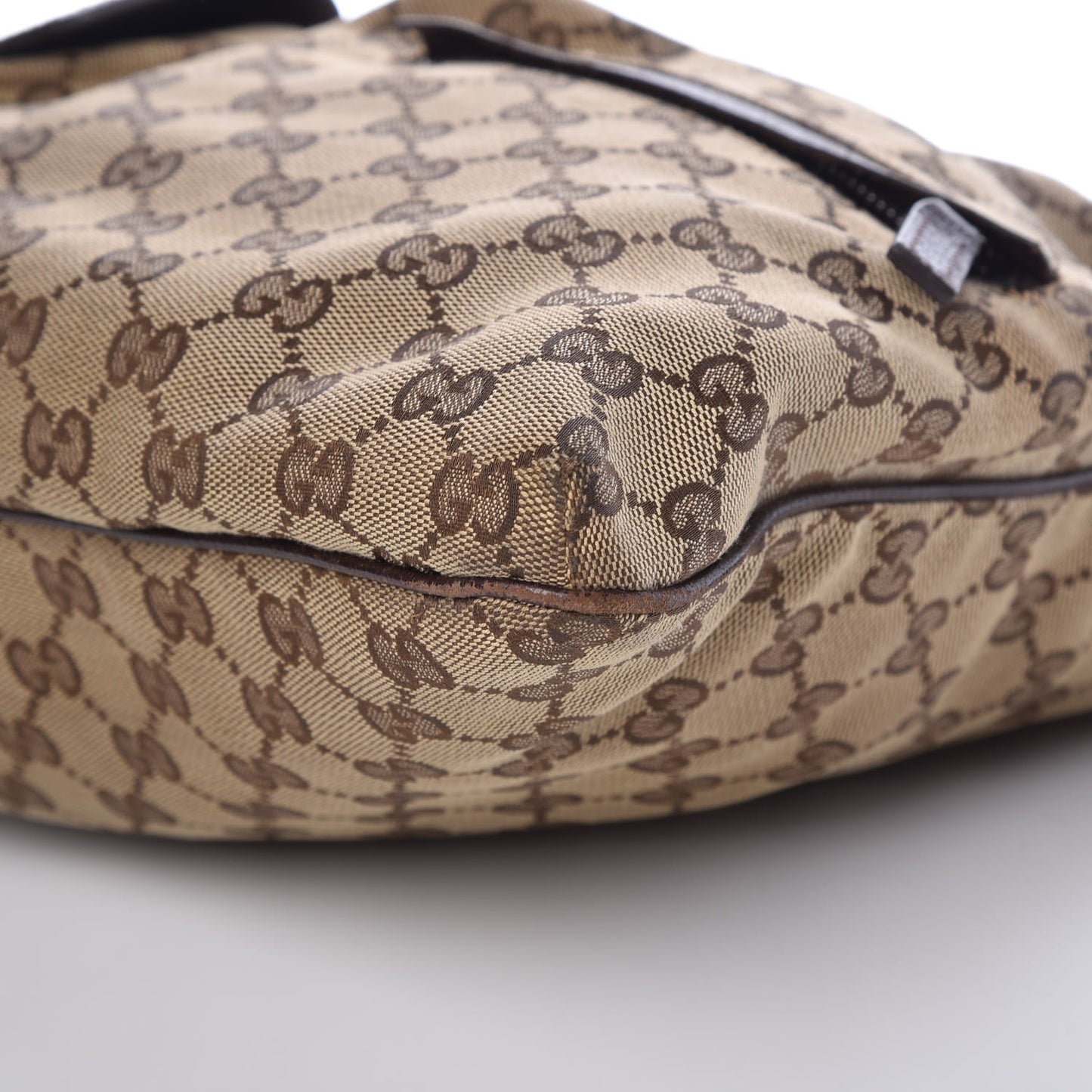Monogram Web Medium Double Pocket Messenger Bag Dark Brown