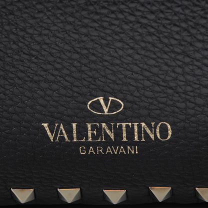 Valentino Garavani Pebbled Calfskin Medium Rockstud Reversible Tote Black Light Cuir 9 of 11